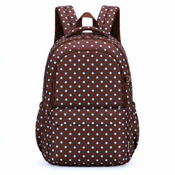Polka Dots Campus School Backpack-Campus Backpack-Kinnder