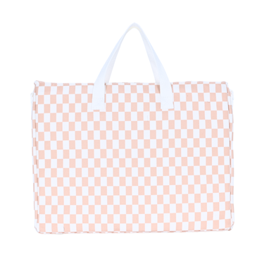 Caramel Check Library Bag-Kinnder
