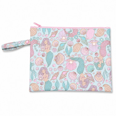 Mermaid Aqua/Blue Gingham Wet Bag Duo