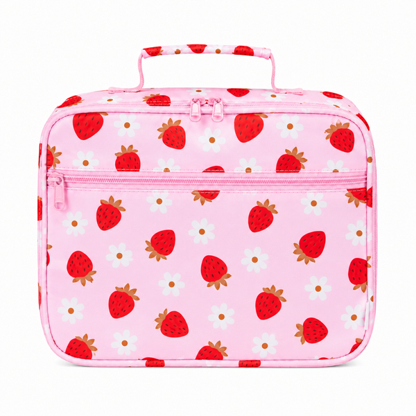 Strawberry Fields Junior Insulated Lunch Bag + Ice Pack-Junior Lunch Bag-Kinnder
