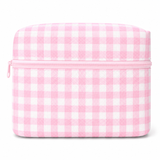 Pink Gingham Mesh Wash Bag-Kinnder