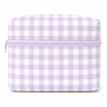 Lilac Gingham Mesh Wash Bag-Kinnder