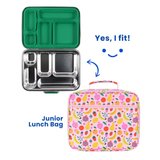 Bento 5 Green Stainless Steel Lunch Box-Kinnder