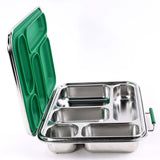 Bento 5 Green Stainless Steel Lunch Box-Kinnder