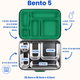 Bento 5 Strawberry Stainless Steel Lunch Box-Kinnder