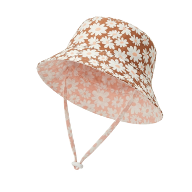 Bloom Pink/Bloom Tan Reversible Bucket Hat-Kinnder