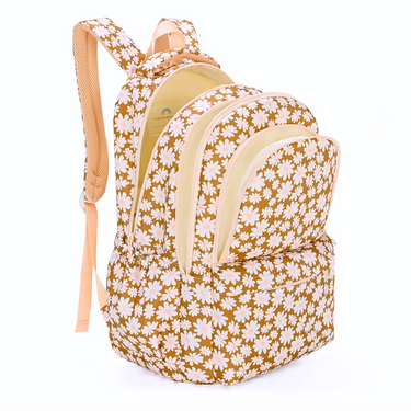 Bloom Tan Campus School Backpack 2.0-Campus Backpack-Kinnder