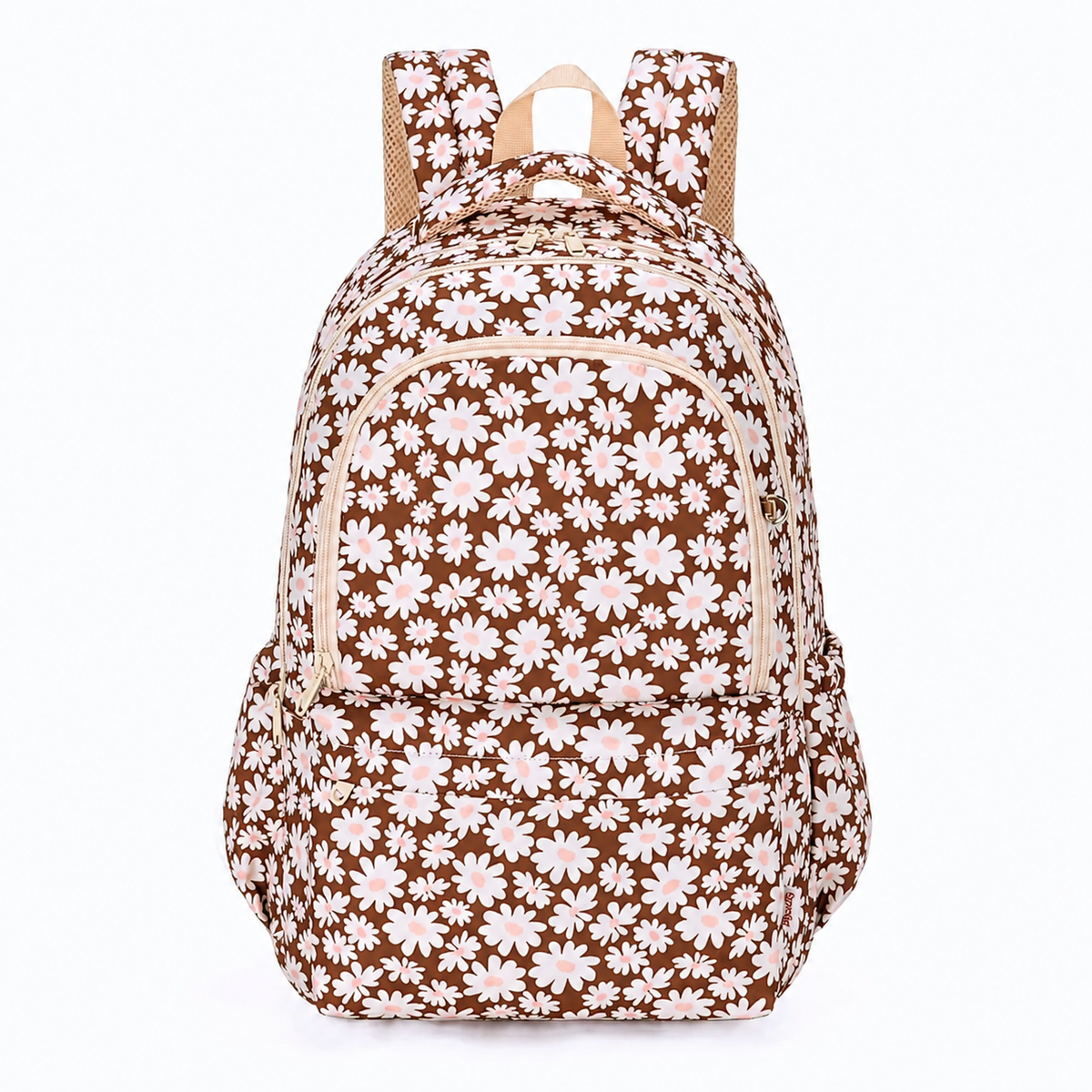 Bloom Tan Campus School Backpack-Campus Backpack-Kinnder