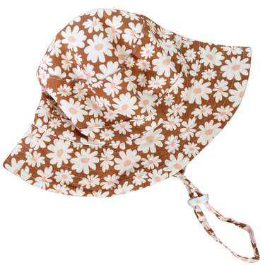 Bloom Tan Cotton Bucket Hat-Kinnder
