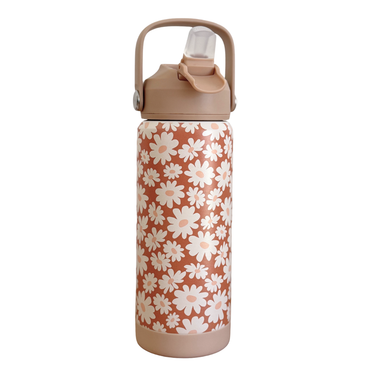 Bloom Tan Stainless Steel Drink Bottle 530ml-Kinnder
