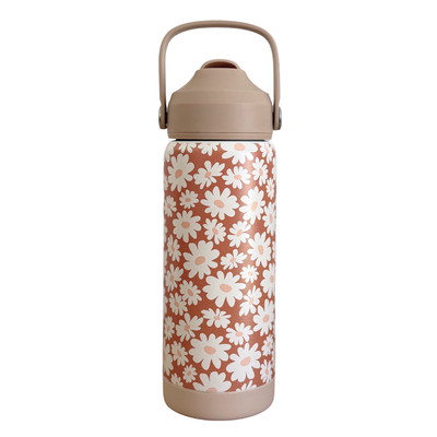 Bloom Tan Stainless Steel Drink Bottle 530ml-Kinnder