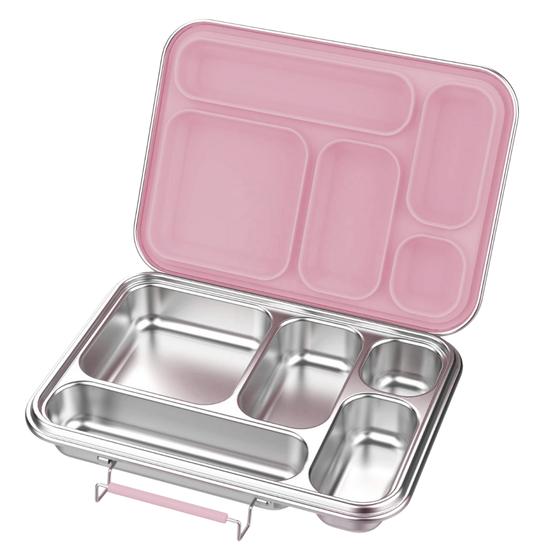 Bento 5 Strawberry Stainless Steel Lunch Box-Kinnder