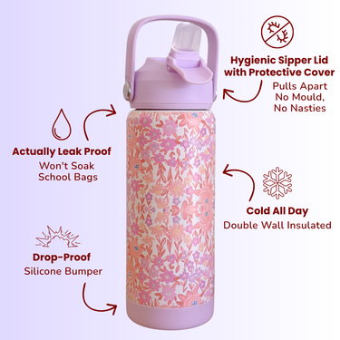 Blossom Stainless Steel Drink Bottle-Drink Bottle-Kinnder