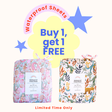 Blossom Waterproof Single Fitted Sheet-Kinnder