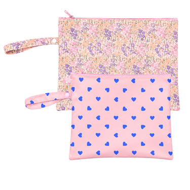 Blossom/Sweet Hearts Wet Bag Duo-Wet Bag-Kinnder