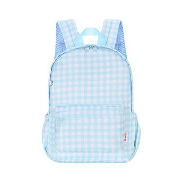 Blue Gingham Mini Daycare/Toddler Backpack-Kinnder