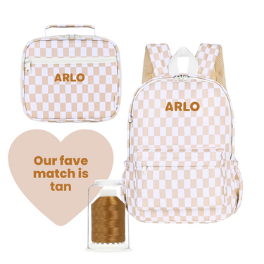 Caramel Check Mini Daycare/Toddler Backpack-Mini Backpack-Kinnder