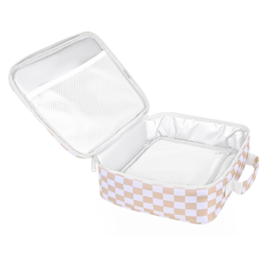 Caramel Check Junior Insulated Lunch Bag + Ice Pack-Kinnder