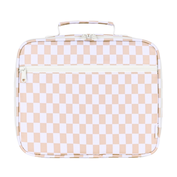 Caramel Check Junior Insulated Lunch Bag + Ice Pack-Junior Lunch Bag-Kinnder