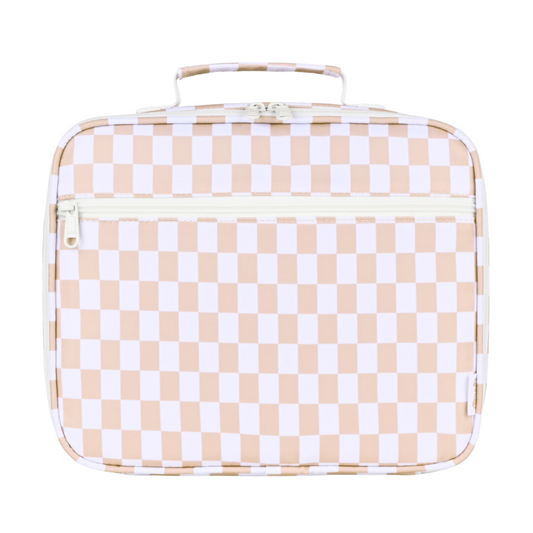 Caramel Check Junior Insulated Lunch Bag + Ice Pack-Kinnder