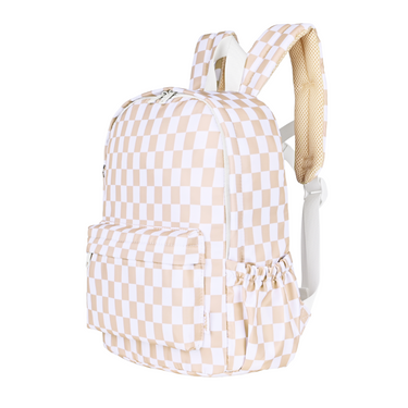 Caramel Check Mini Daycare/Toddler Backpack-Kinnder