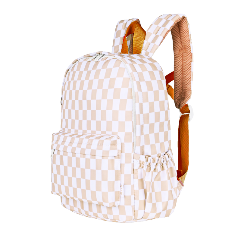 Caramel Check Mini Daycare/Toddler Backpack-Kinnder