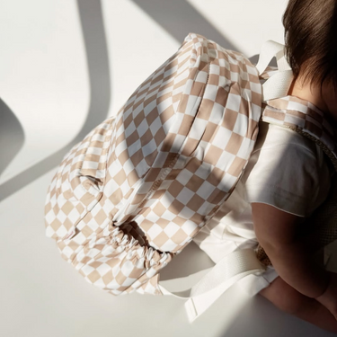 Caramel Check Mini Daycare/Toddler Backpack-Mini Backpack-Kinnder