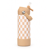 Caramel Check Stainless Steel Drink Bottle-Drink Bottle-Kinnder