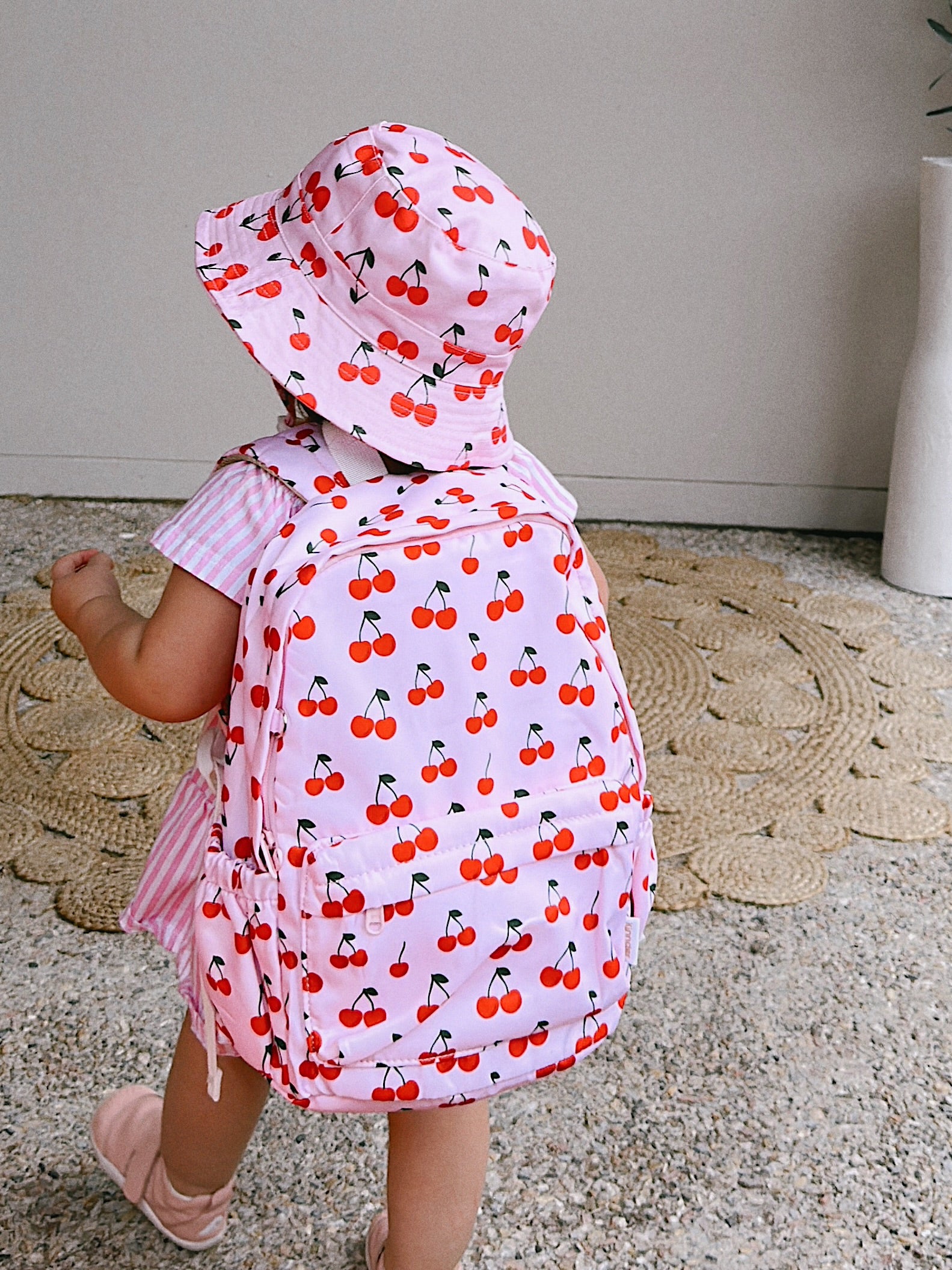 Cherry Cotton Bucket Hat-Kinnder