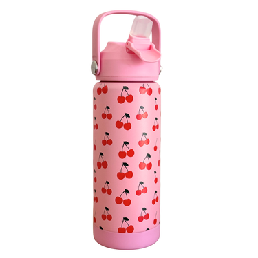 Cherry Stainless Steel Drink Bottle 530ml-Kinnder