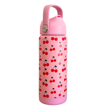 Cherry Stainless Steel Drink Bottle 530ml-Kinnder