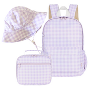 Lilac Gingham Cotton Bucket Hat