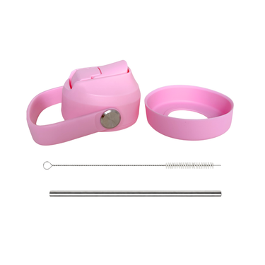 Drink Bottle Lid, Bumper & Stainless Steel Straw Set-Kinnder
