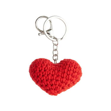 Heart Crochet Bag Charm Keyring-Kinnder