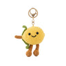 Lemon Crochet Bag Charm Keyring-Kinnder