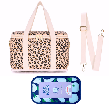 Leopard Everyday Cooler Bag + Ice Pack-Kinnder