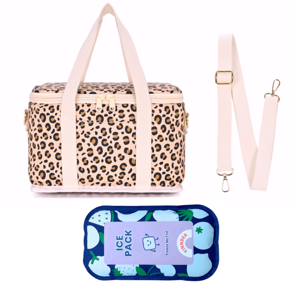 Leopard Everyday Cooler Bag + Ice Pack-Kinnder