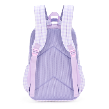 Lilac Gingham Campus School Backpack 2.0-Kinnder