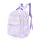 Lilac Gingham Campus School Backpack 2.0-Kinnder