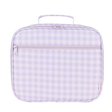Lilac Gingham Junior Insulated Lunch Bag + Ice Pack-Junior Lunch Bag-Kinnder