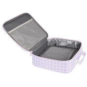 Lilac Gingham Junior Insulated Lunch Bag-Kinnder