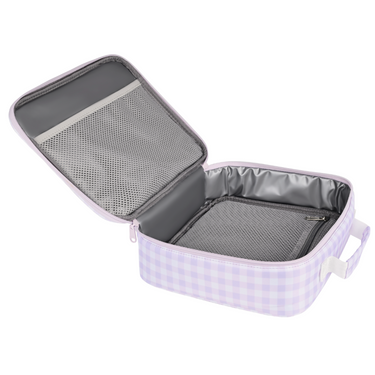 Lilac Gingham Junior Insulated Lunch Bag + Ice Pack-Kinnder