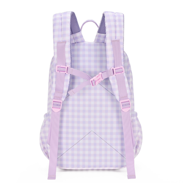 Lilac Gingham Junior Kindy/School Backpack-Junior Backpack-Kinnder