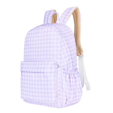 Lilac Gingham Junior Kindy/School Backpack-Kinnder