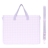 Lilac Gingham Library Bag-Kinnder