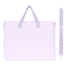 Lilac Gingham Library Bag-Kinnder