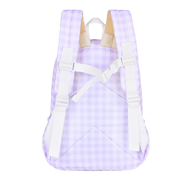 Lilac Gingham Mini Daycare/Toddler Backpack-Kinnder