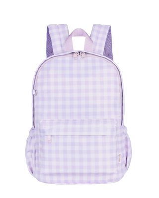 Lilac Gingham Mini Daycare/Toddler Backpack-Mini Backpack-Kinnder