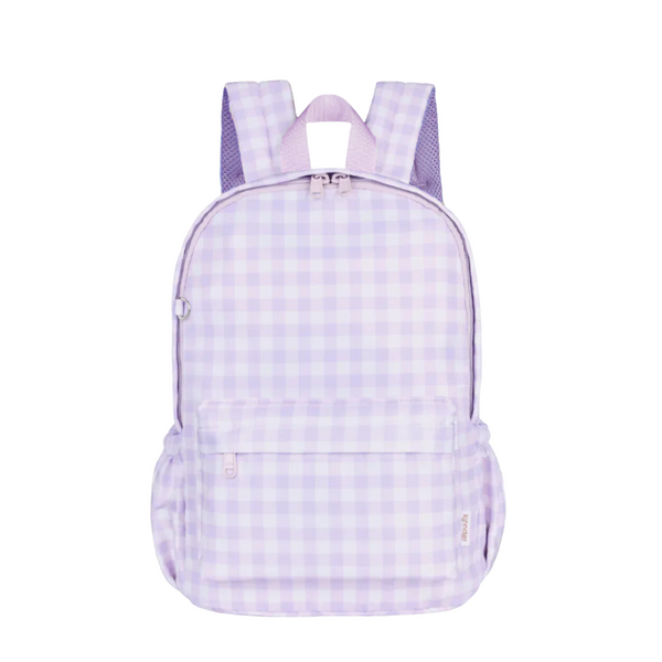 Lilac Gingham Mini Daycare/Toddler Backpack-Mini Backpack-Kinnder