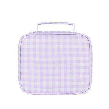Lilac Gingham Mini Insulated Lunch Bag-Kinnder